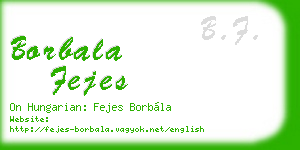 borbala fejes business card