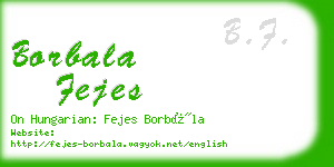 borbala fejes business card